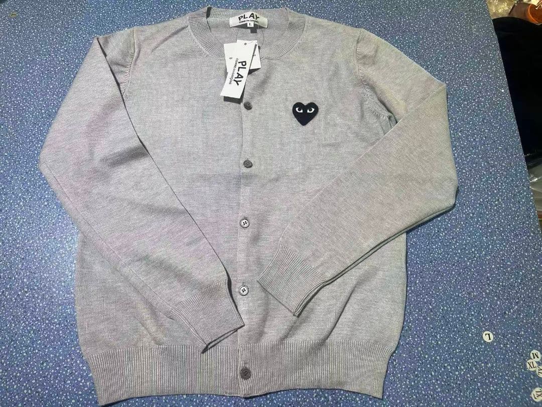 PLAY COMME des GARCONS カーディガンM-XL#24 グレー
