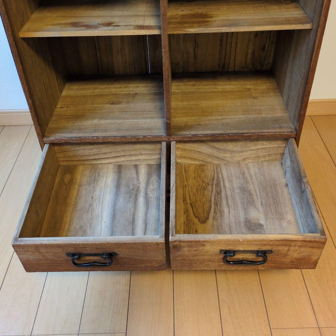 レトロ家具　桐製チェスト 3引き出し 2扉