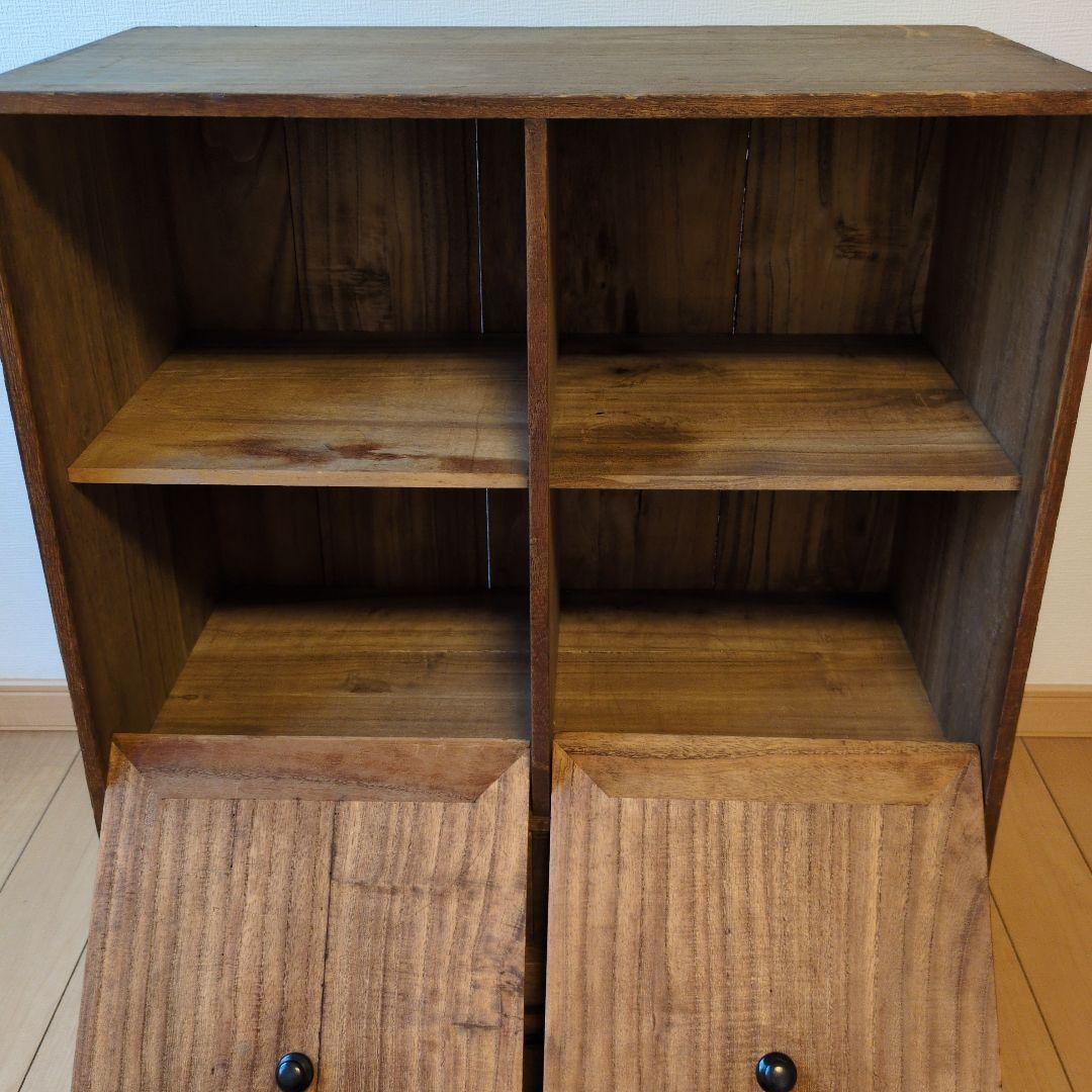 レトロ家具　桐製チェスト 3引き出し 2扉