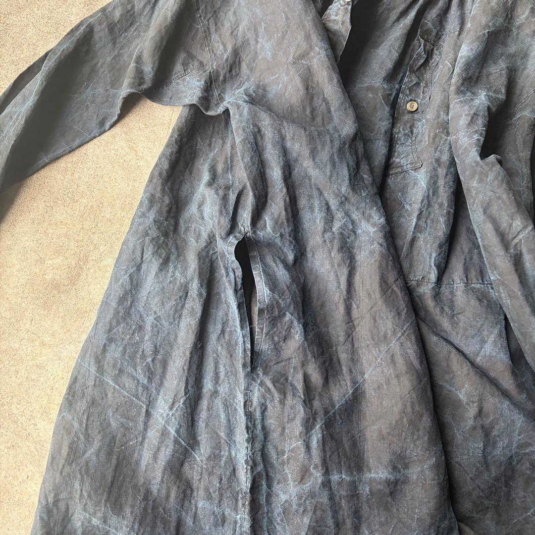トップス 1920s early 20th c. indigo linen smock