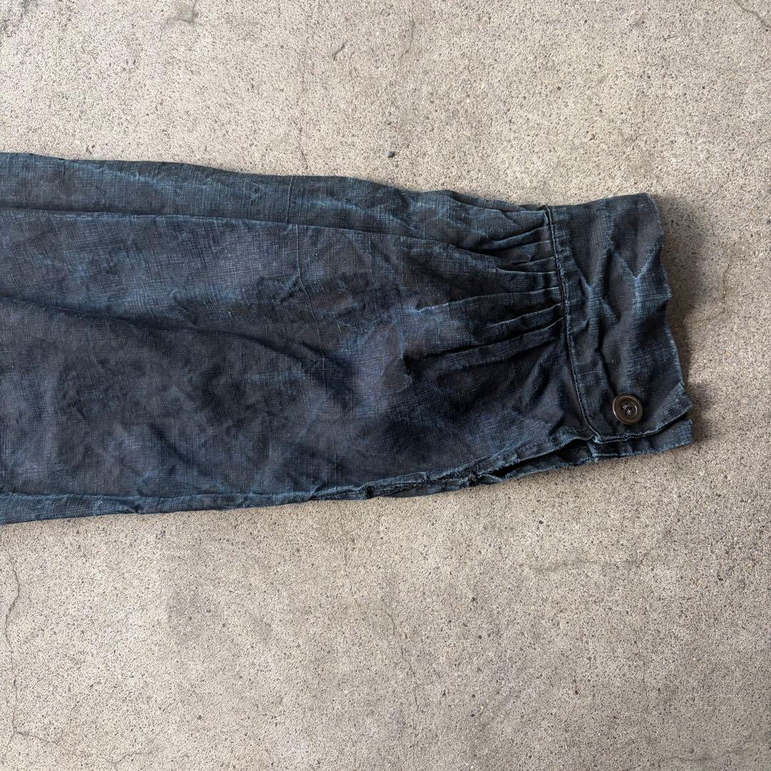 トップス 1920s early 20th c. indigo linen smock