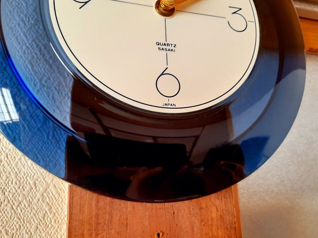 佐々木硝子　掛け時計　ポストモダン　ビンテージ　SUNFORM CLOCK