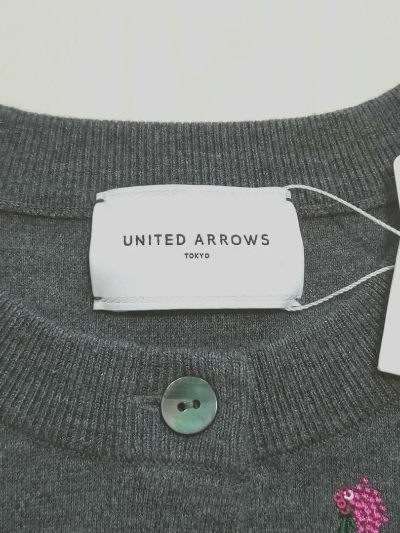 今期新作★UNITED ARROWSフラワー エンブロイダリー カーディガン