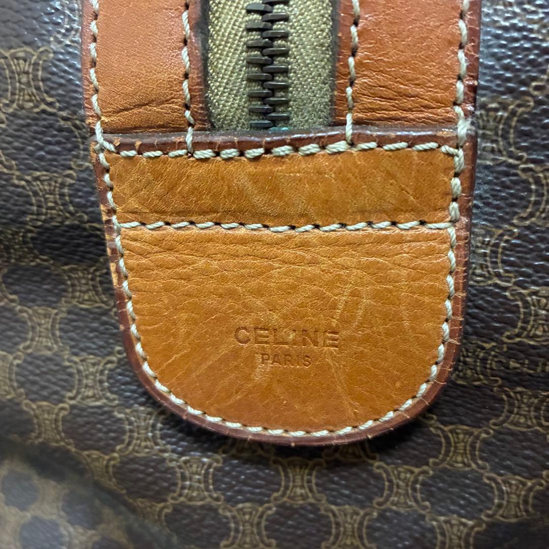 セリーヌ CELINE ボストンバッグ マカダム柄 ハンド　PVC レザー