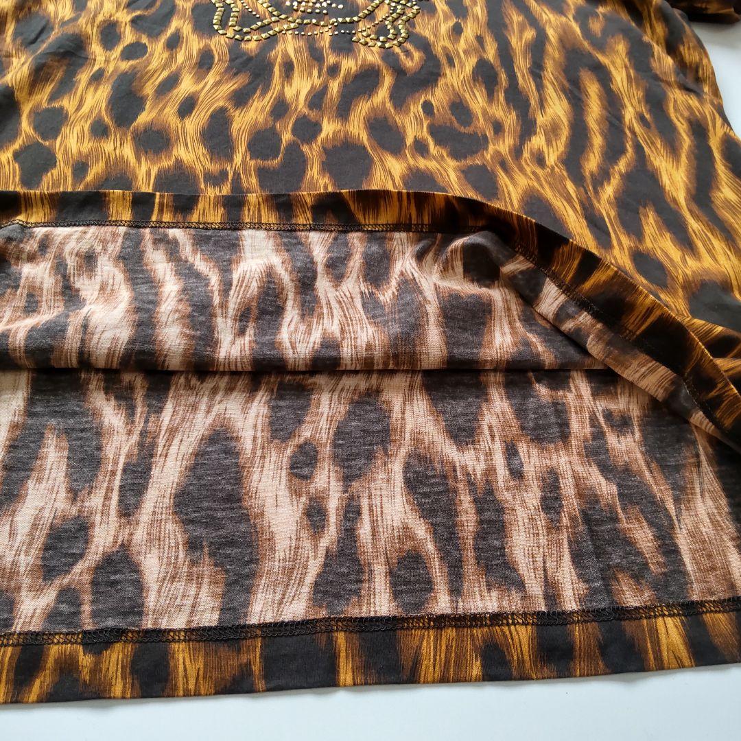 未使用級 ヴェルサーチ メドゥーサ スタッズ レオバード柄 メンズ Tシャツ L