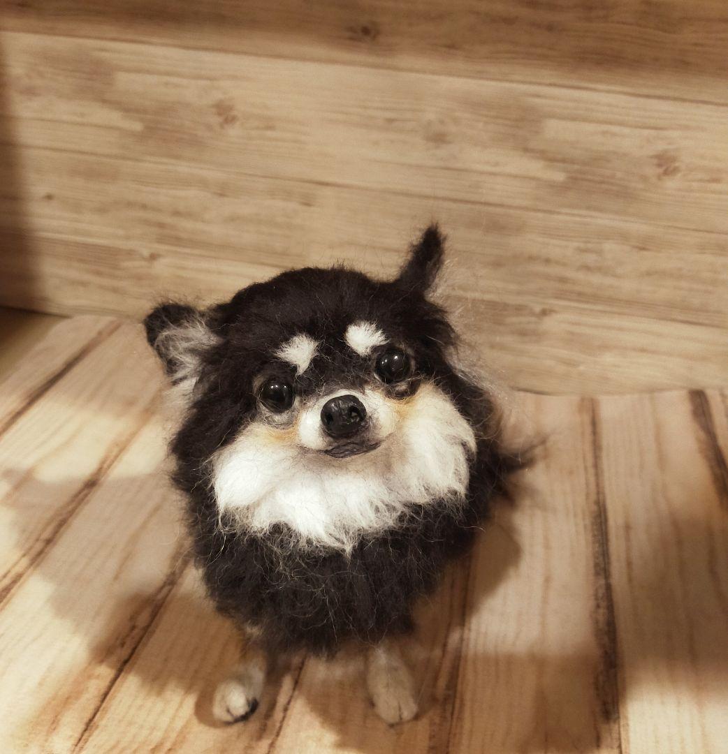 羊毛フェルト　ハンドメイド　犬　チワワ