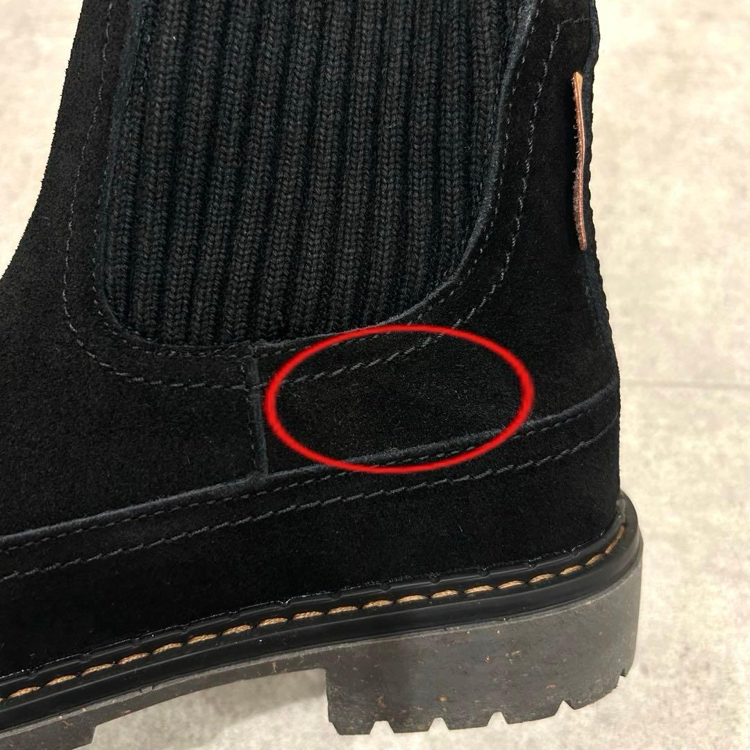 ミネトンカ MINNETONKA 本革 撥水加工 サイドゴアブーツ 黒 24