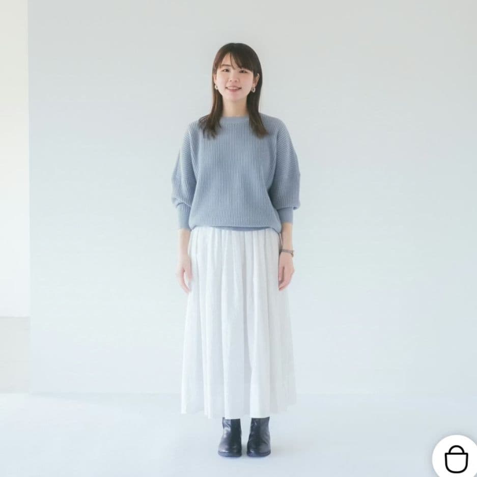 北欧、暮らしの道具店　大人　白スカート　kurashi trips　クラシコム
