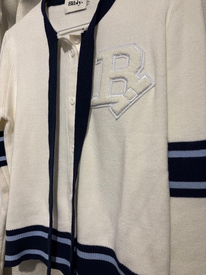Bibiy. B. CLUB TIE CARDIGAN ホワイト