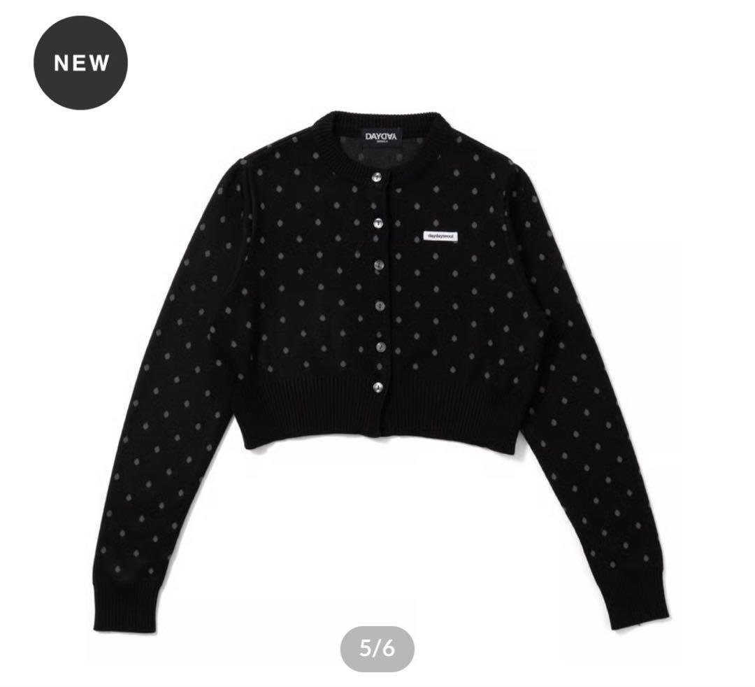 みやびdaydayseoul tag dot cardigan ブラック