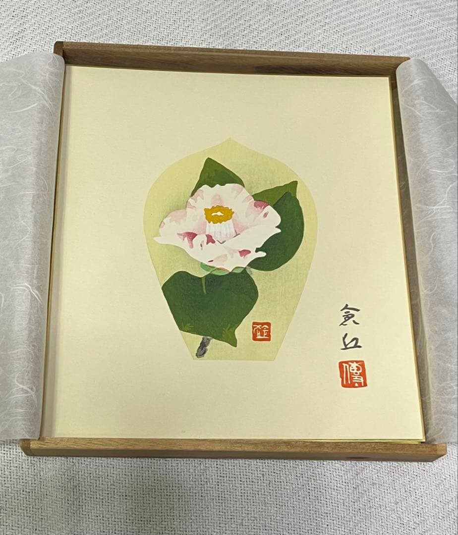 薬師寺「散華　特戒の組み」版画　色紙　徳力富吉郎　揃7枚