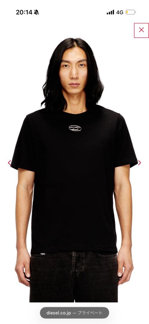 L*U様 DIESEL オーバルD Tシャツ ブラック 正規品
