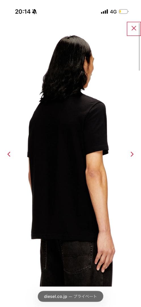 L*U様 DIESEL オーバルD Tシャツ ブラック 正規品