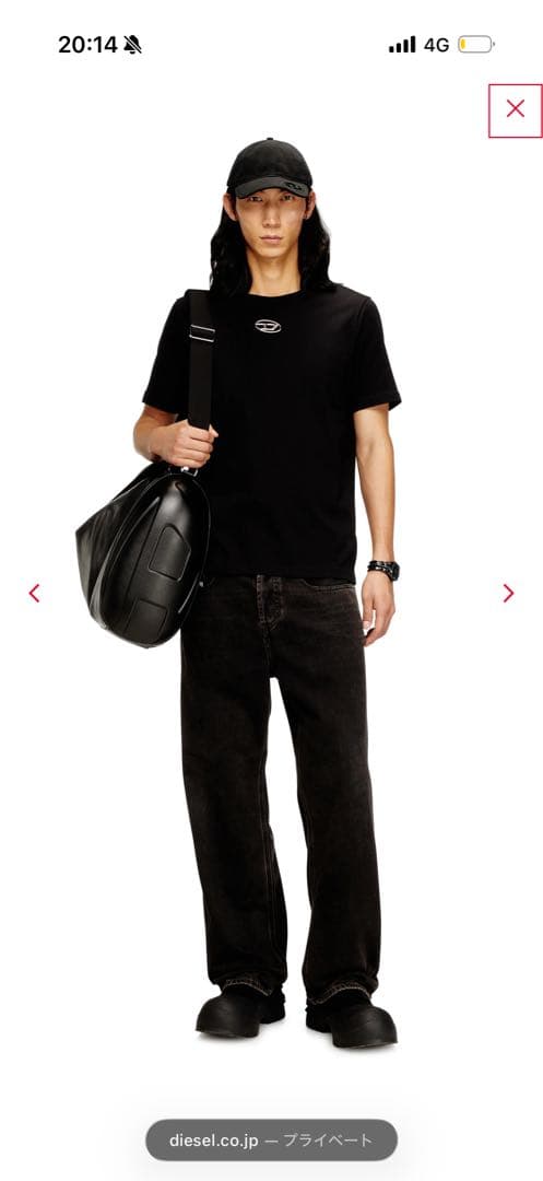 L*U様 DIESEL オーバルD Tシャツ ブラック 正規品