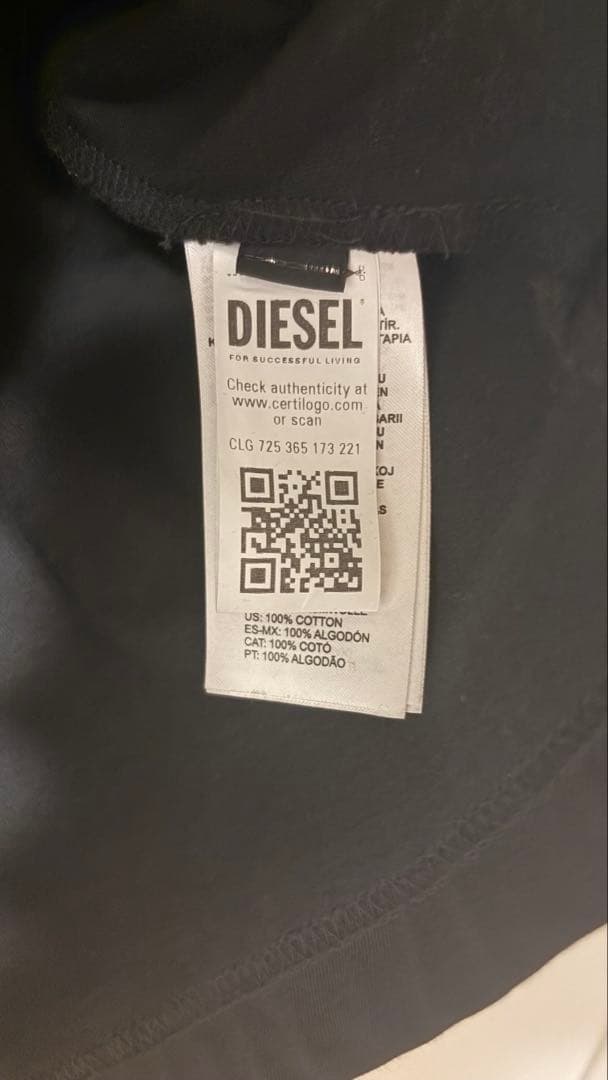 L*U様 DIESEL オーバルD Tシャツ ブラック 正規品