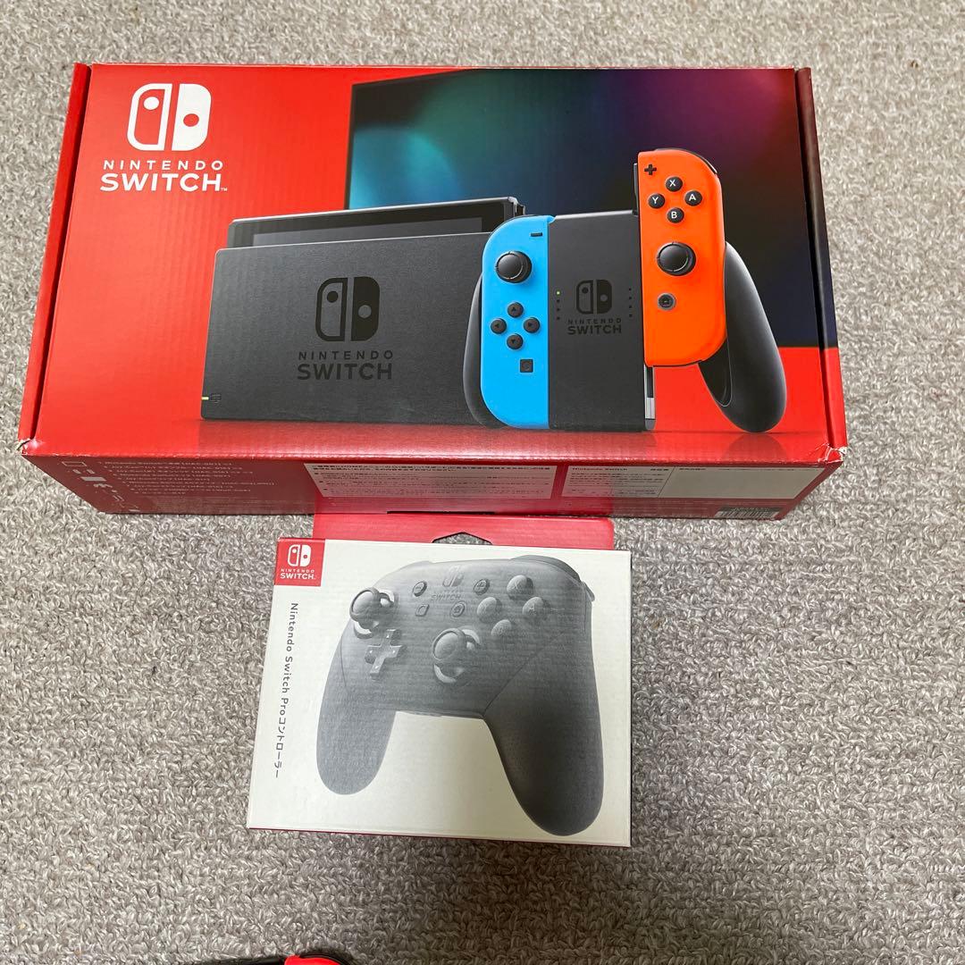 ニンテンドースイッチ本体、ゼルダの伝説（2作)、プロコントローラー他　まとめ売り