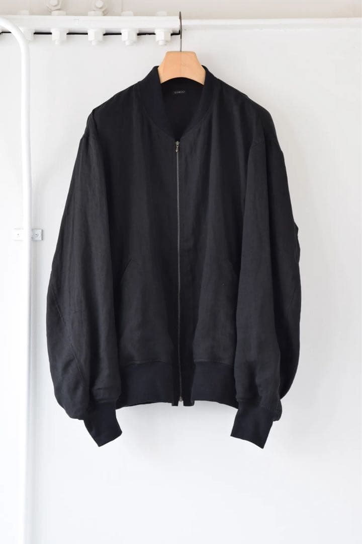 COMOLI 24SSリネンWクロス ジップブルゾン