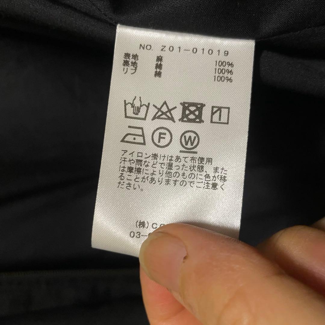 COMOLI 24SSリネンWクロス ジップブルゾン