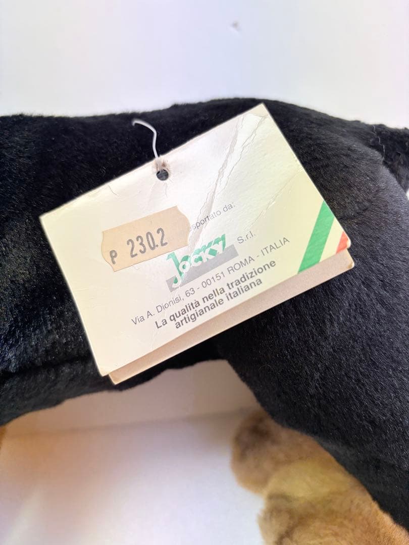 イタリア製 JOCKLINE 犬 ぬいぐるみ リアル 仔犬 タグ付き