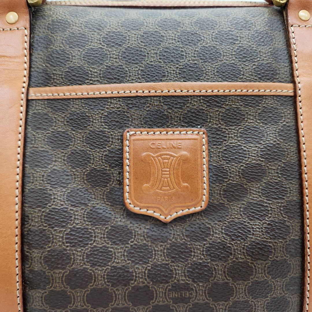 セリーヌ CELINE マカダム柄 ボストンバッグ ヴィンテージ ABランク
