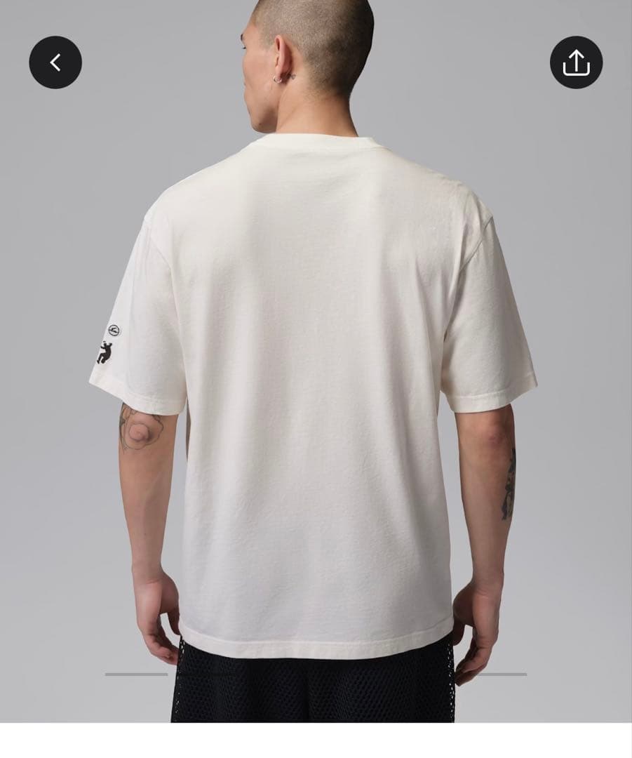 union fragment Jordan オーバーサイズ Tシャツ ホワイト