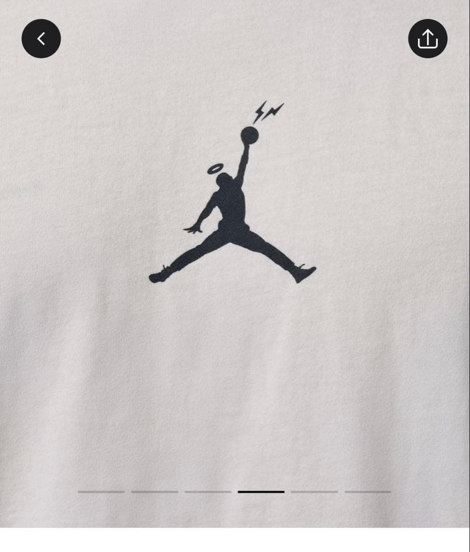 union fragment Jordan オーバーサイズ Tシャツ ホワイト