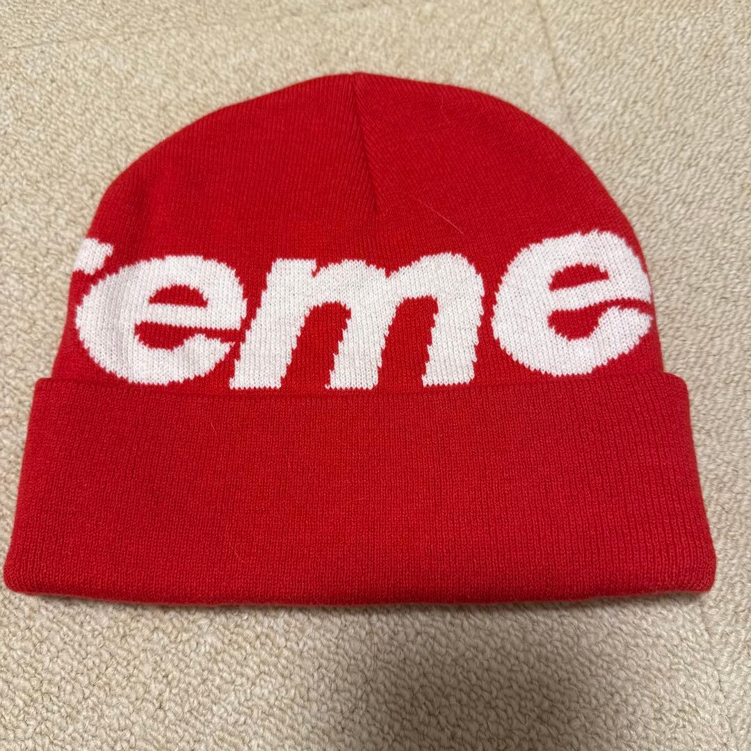 Supreme 赤 ニット帽