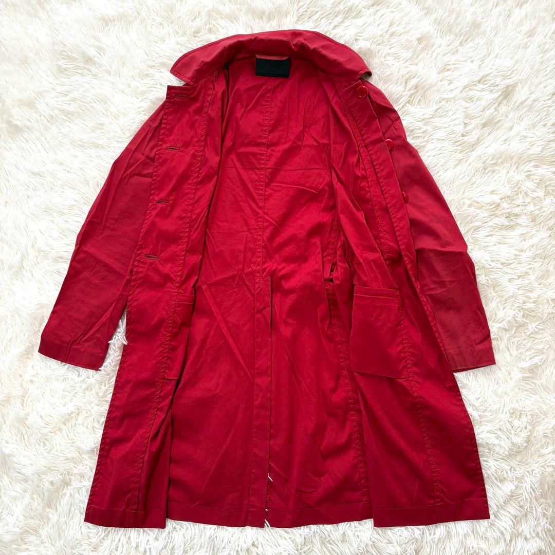 PRADA トレンチコート レッド イタリア サイズ42