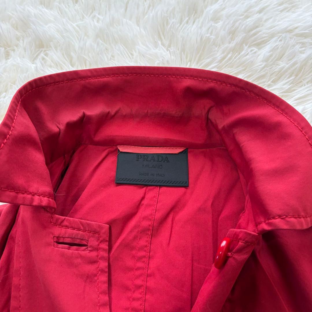 PRADA トレンチコート レッド イタリア サイズ42