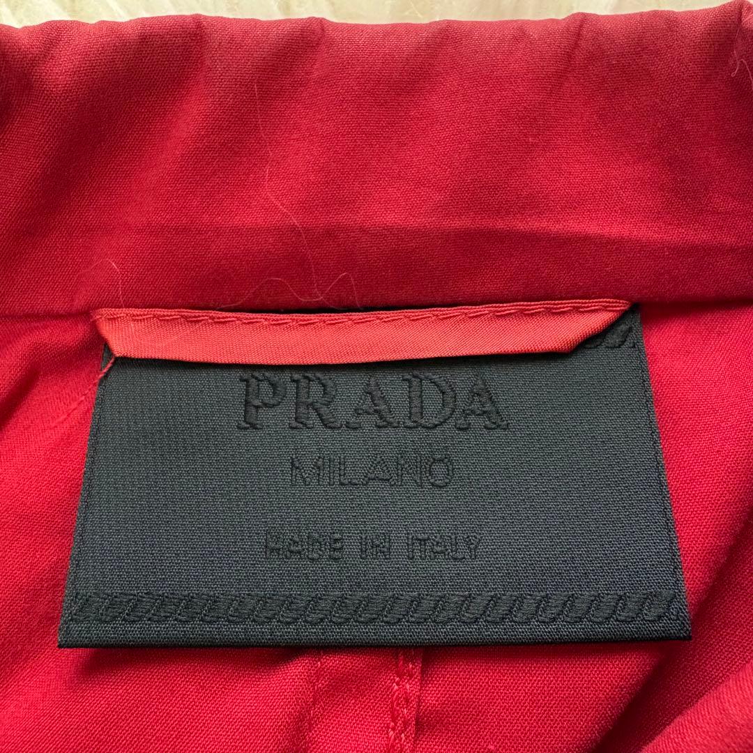 PRADA トレンチコート レッド イタリア サイズ42
