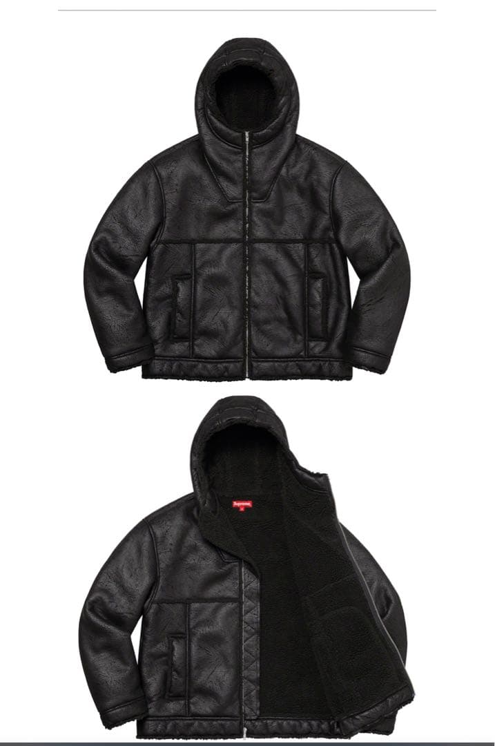 ジャケット・アウター Supreme Faux Shearling Hooded Jacket S