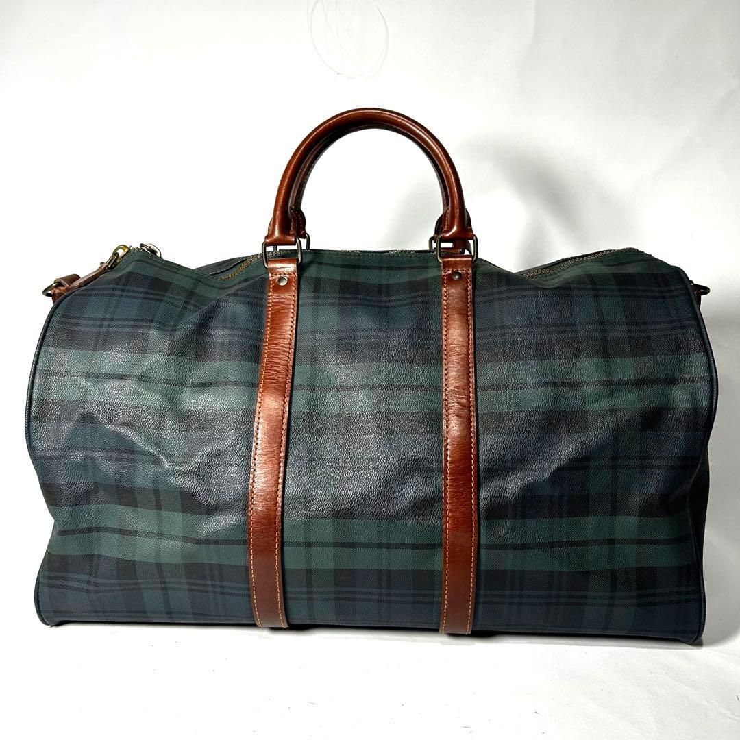 美品◉ポロラルフローレン ボストンバッグ 2WAY ブラックウォッチ 52cm