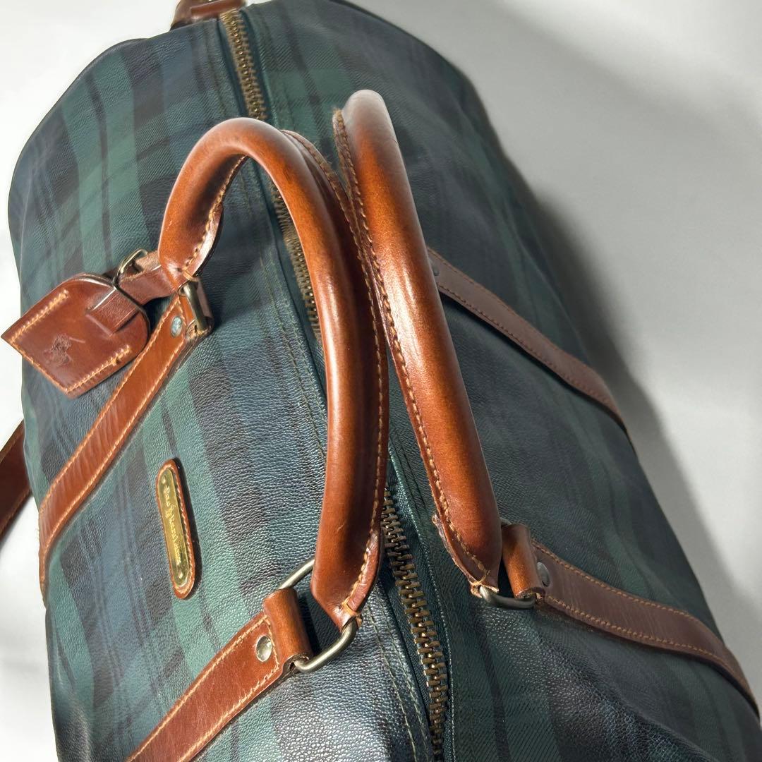 美品◉ポロラルフローレン ボストンバッグ 2WAY ブラックウォッチ 52cm