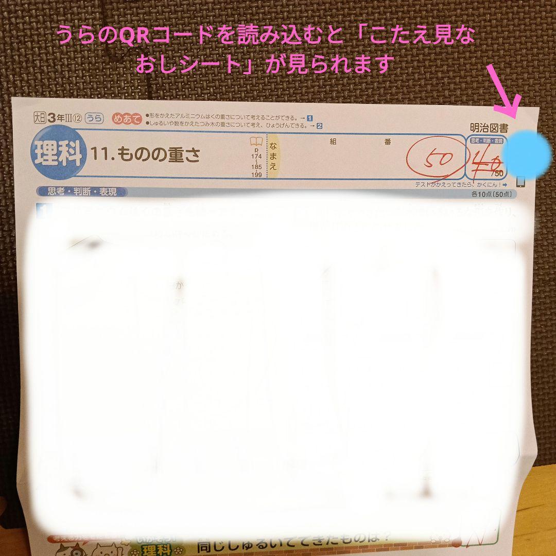 小3理科カラーテスト　明治図書　大日本図書