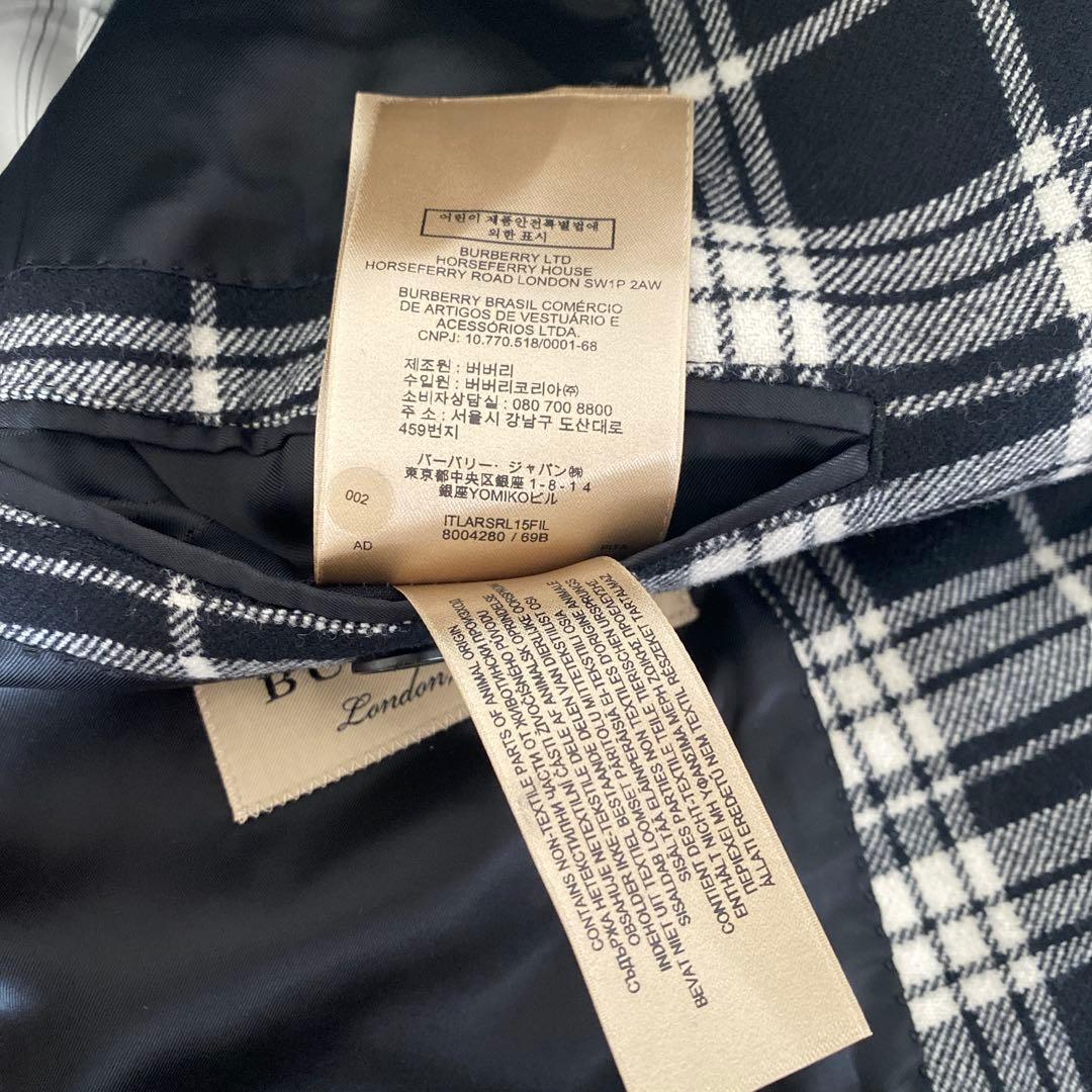 【美品 】BURBERRY バーバリー ジャケット チェック カシミヤ100%