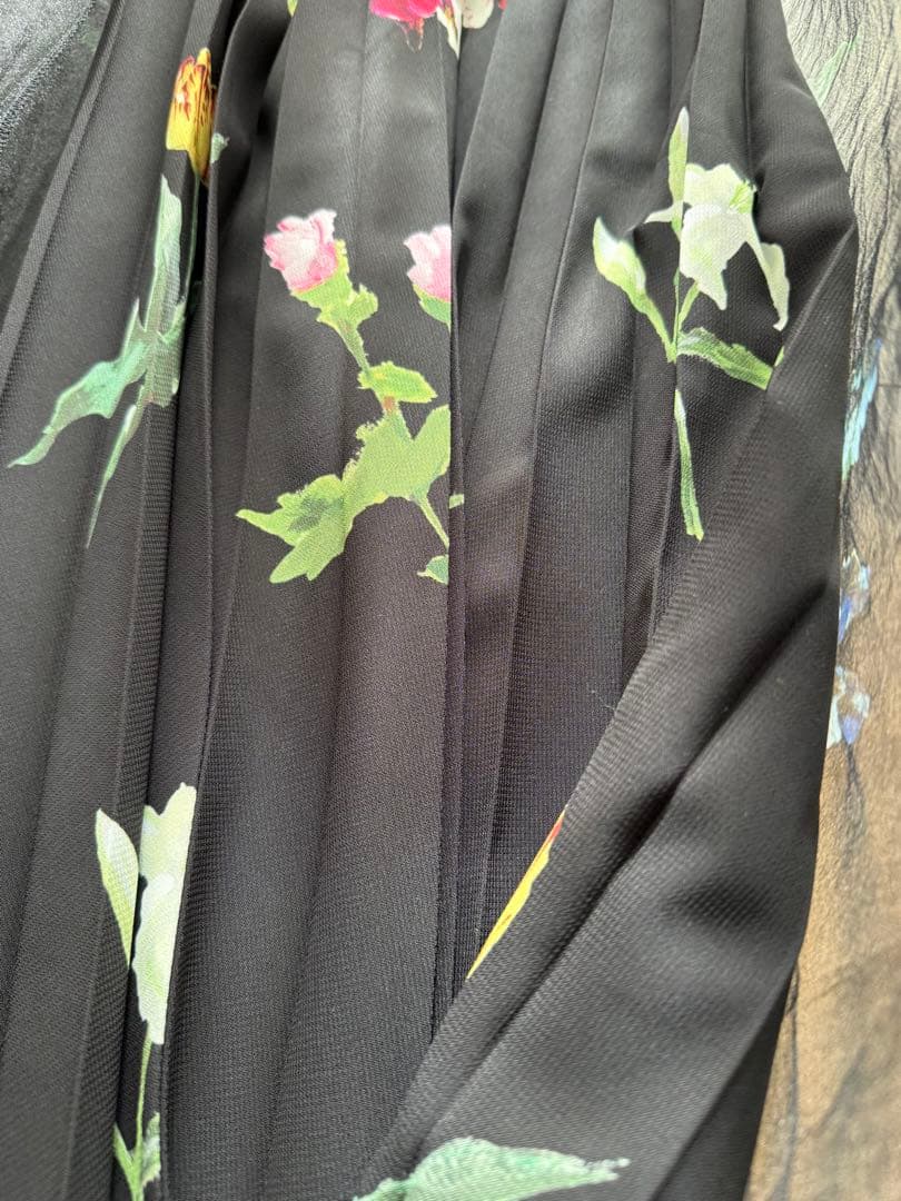 Ameri SOFIA ORGANZA LAYERED SKIRT Mブラック