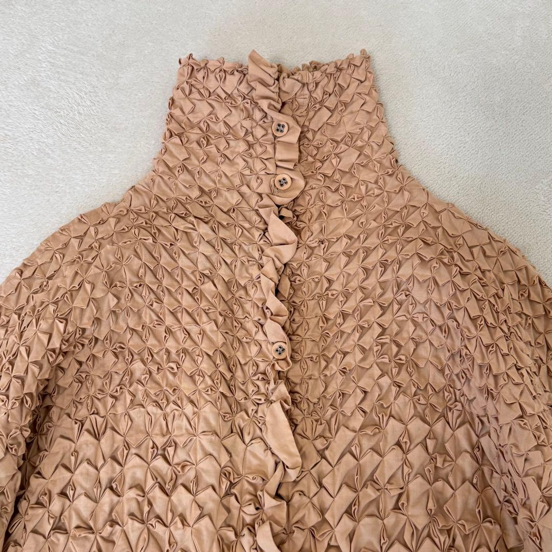 希少✨ISSEY MIYAKE ロング　立体プリーツ　コート　ハンドメイド
