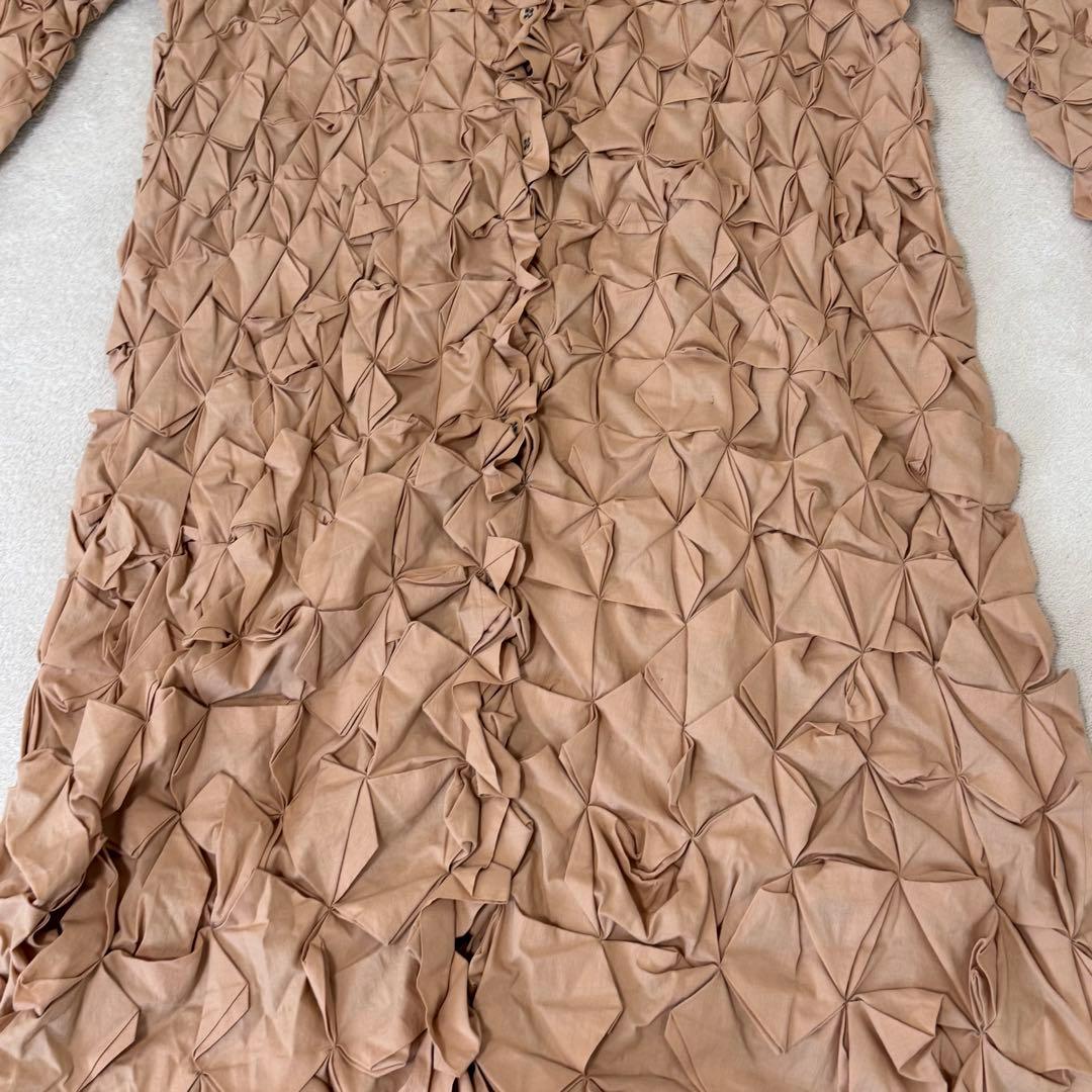 希少✨ISSEY MIYAKE ロング　立体プリーツ　コート　ハンドメイド