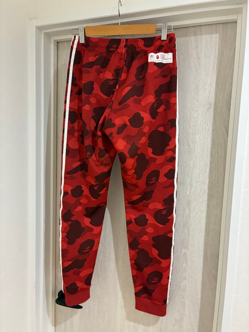 ウエス　adidas ✖️ APE ジャージ　レッドカモ　下　pants