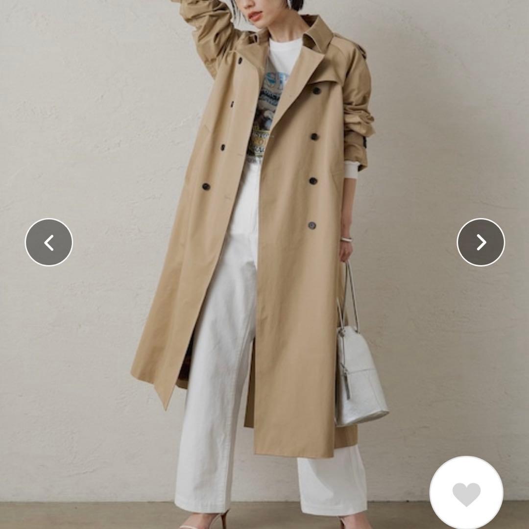 LOUNGEDRESS ラウンジドレス BASIC トレンチコート ベージュ