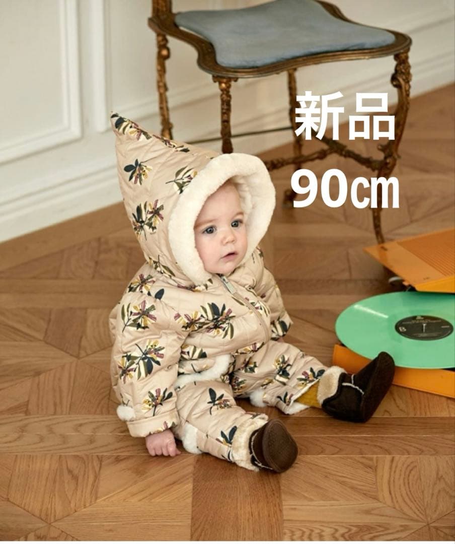moimolnフラワー　カバーオール モイモルン ベビー用品 ロンパース90cm