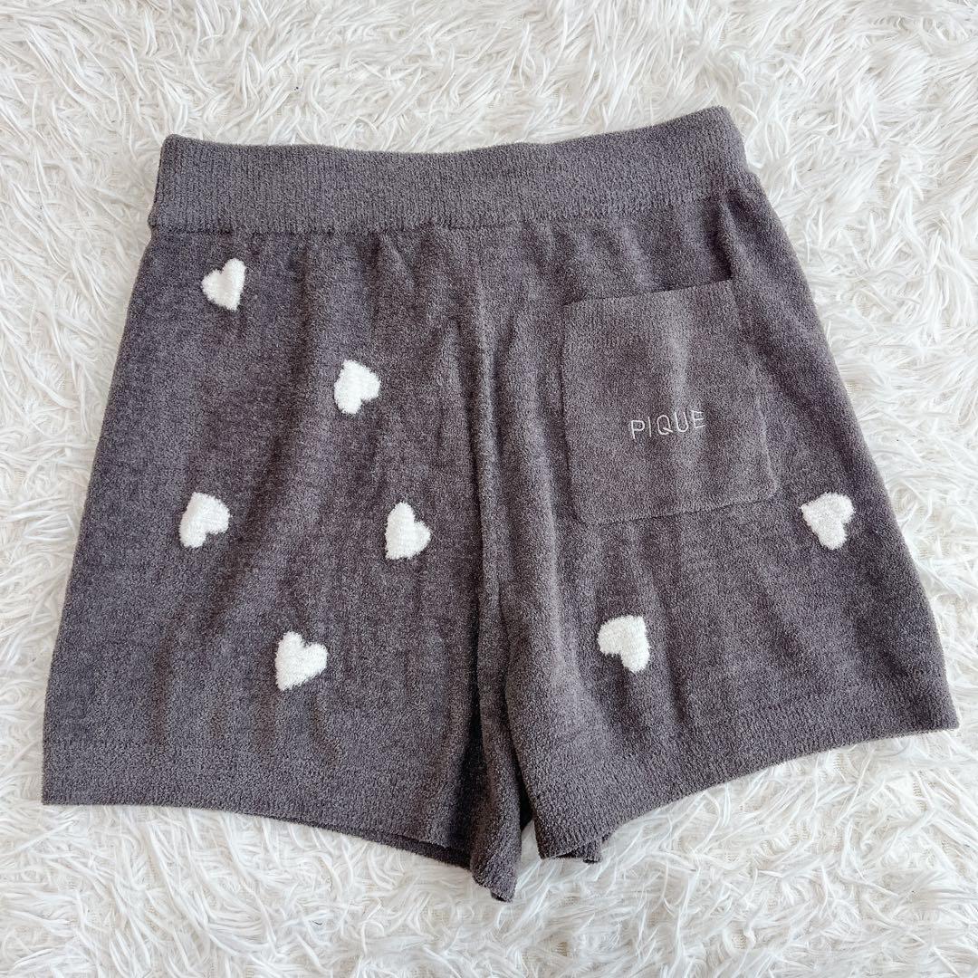 新品 ジェラピケ エアリーモコハートジャガードプルオーバー&ショートパンツセット
