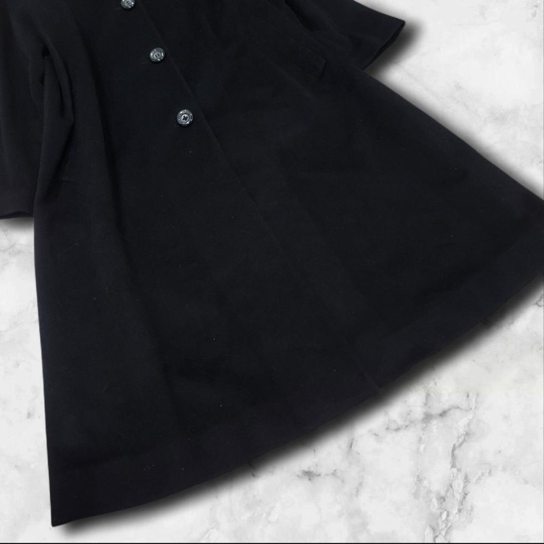 マ*ィ様 PURE CASHMERE 100% ロングコート ブラック 高級素材