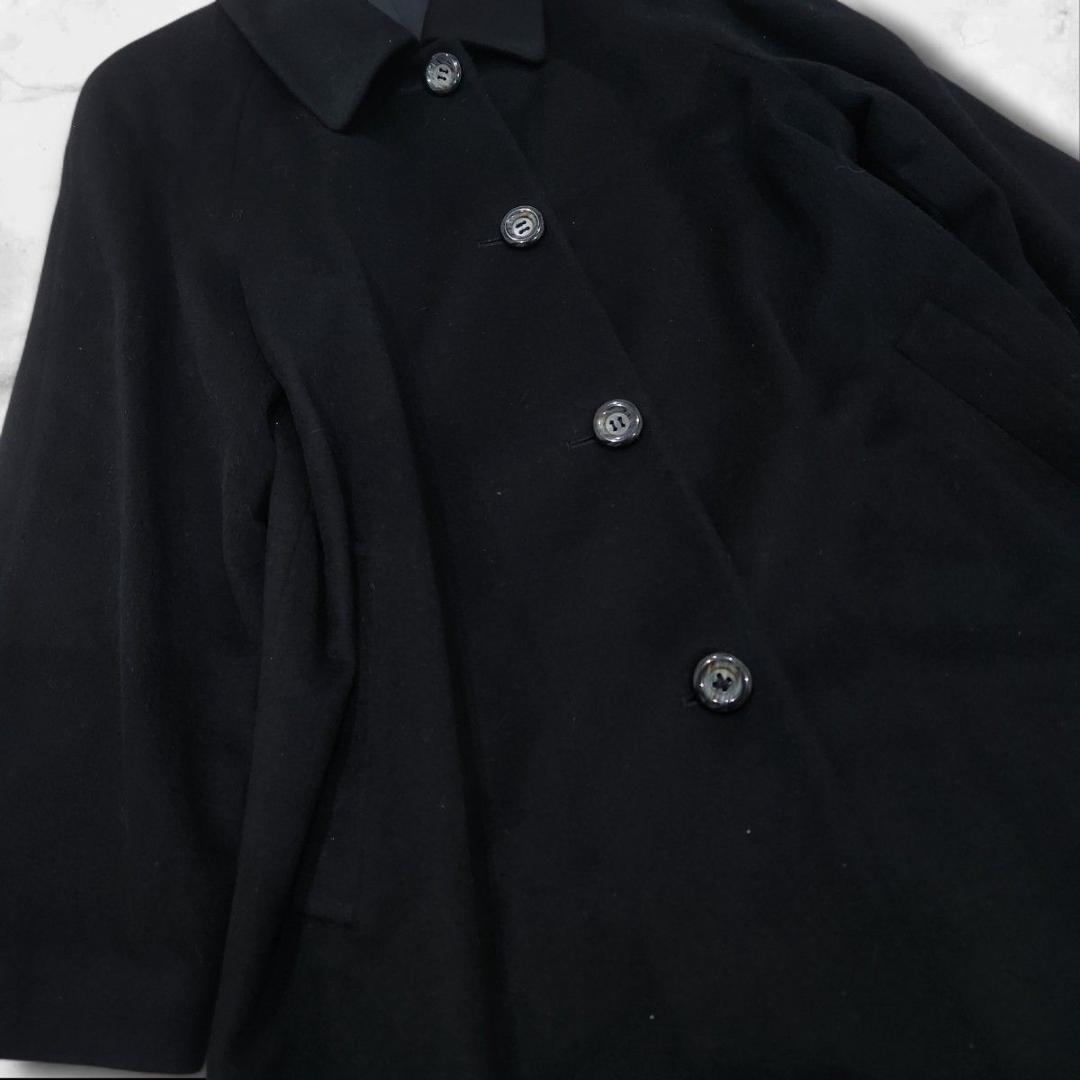 マ*ィ様 PURE CASHMERE 100% ロングコート ブラック 高級素材