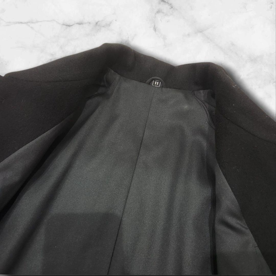 マ*ィ様 PURE CASHMERE 100% ロングコート ブラック 高級素材