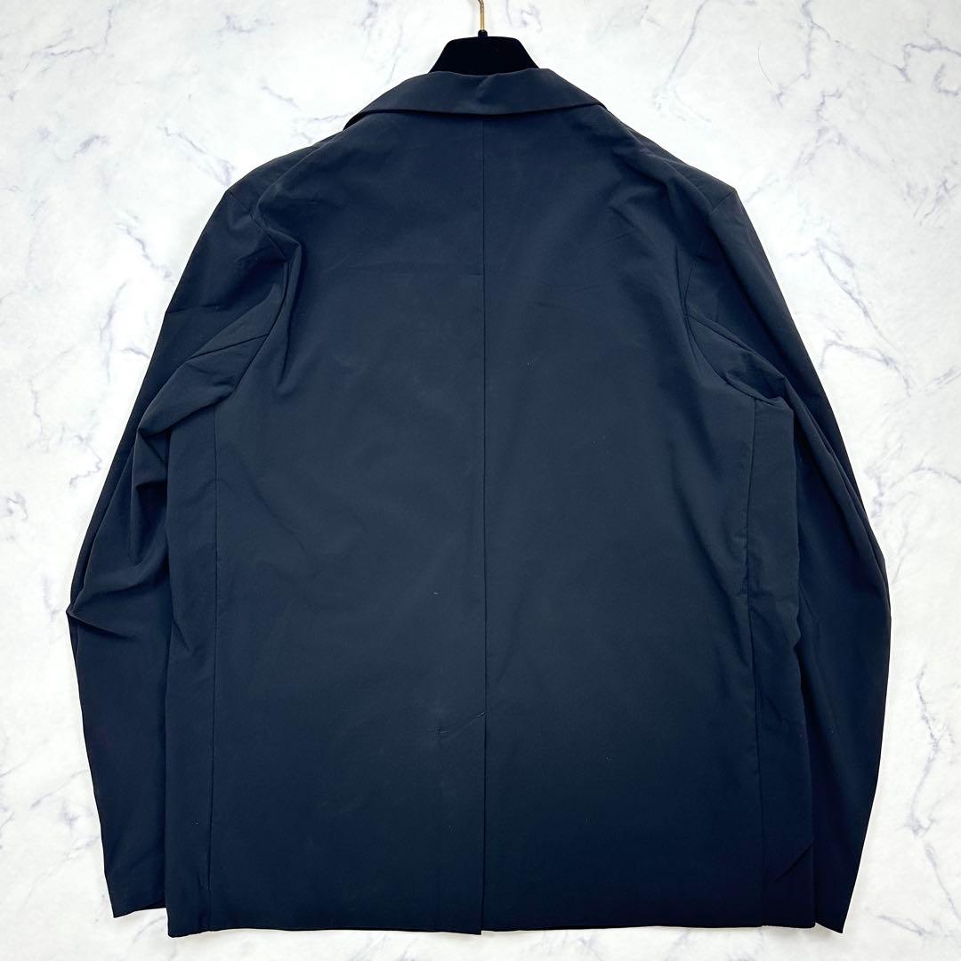 希少 2XL【adidas】ストレッチ テーラードジャケット 洗える ブラック