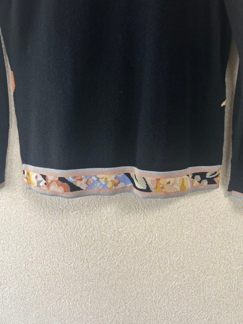 【美品】LEONARD レオナール　花柄ニットカーディガン