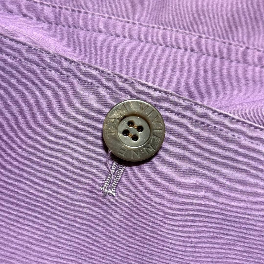 ヴィヴィアンタム トレンチコート 囍刺繍 ベルト付き ダブル コート ロング 紫