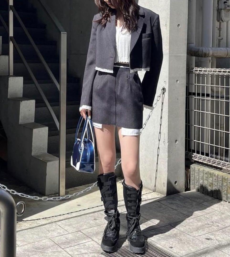 SLY スライ PLATFORM SNEAKER ブーツ BLK ロングブーツL