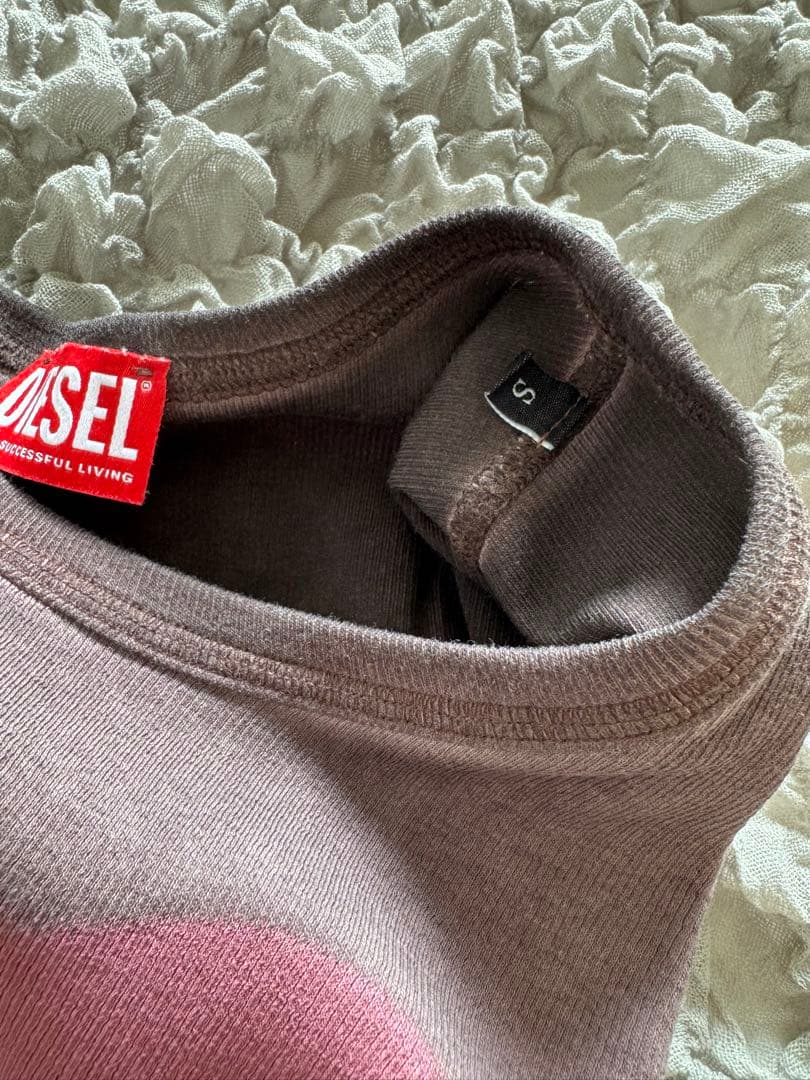 DIESEL T-Ele ディーゼル ハートTシャツ　バイオレット　S